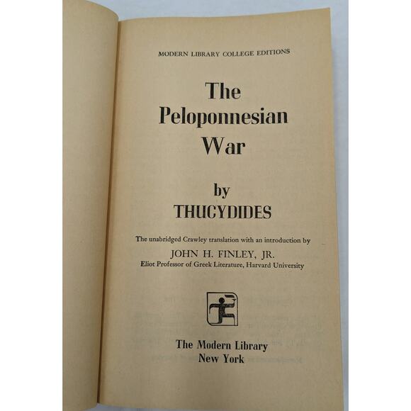 Peloponnesian War By Thucydides Library College Editions Vintage Paperback 1951 - Picture 8 of 16